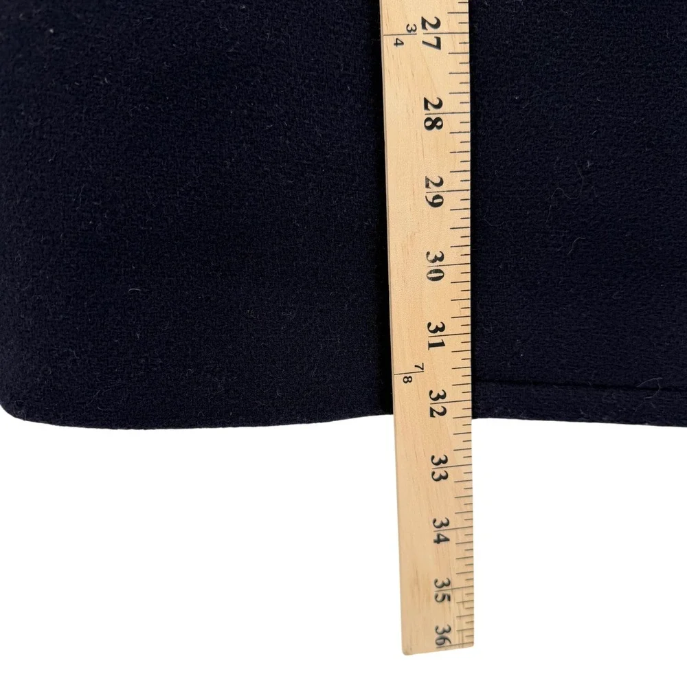 Vintage J. Crew Womens Pea Coat 00 Navy Blue‎ Double Breasted Stadium Cloth - Picture 8 of 12
